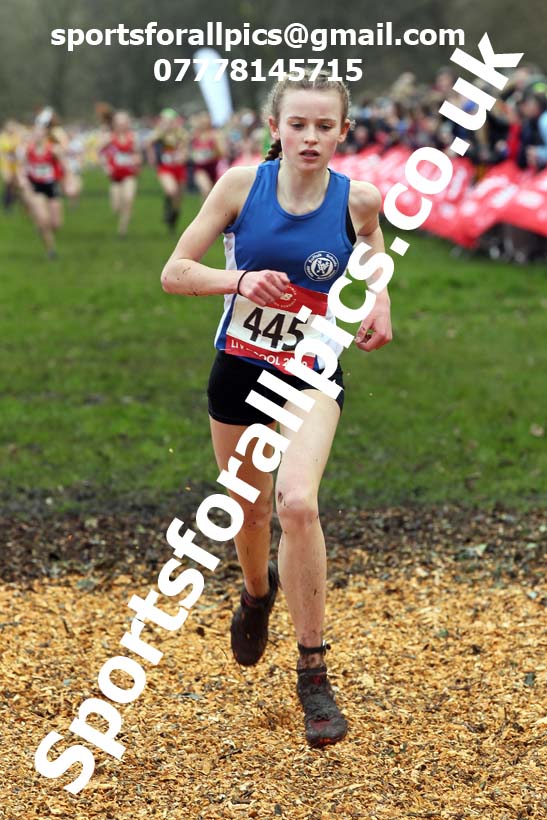 Junior girls, 2020 New Balance English Schools Champs., Sefton Park, Liverpool. Photo: David T. Hewitson/Sports for All Pics